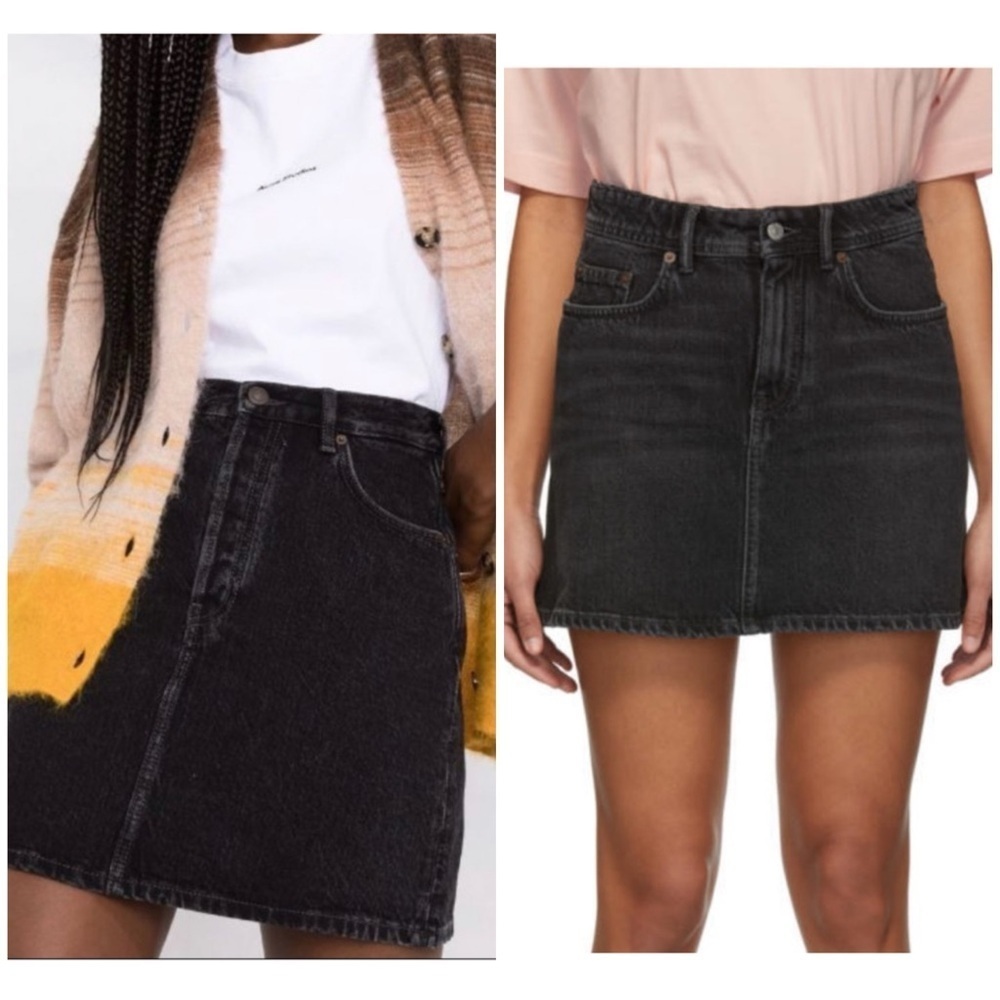 Acne Studios / Caitlyn Denim Mini Skirt bla konst black 40 small